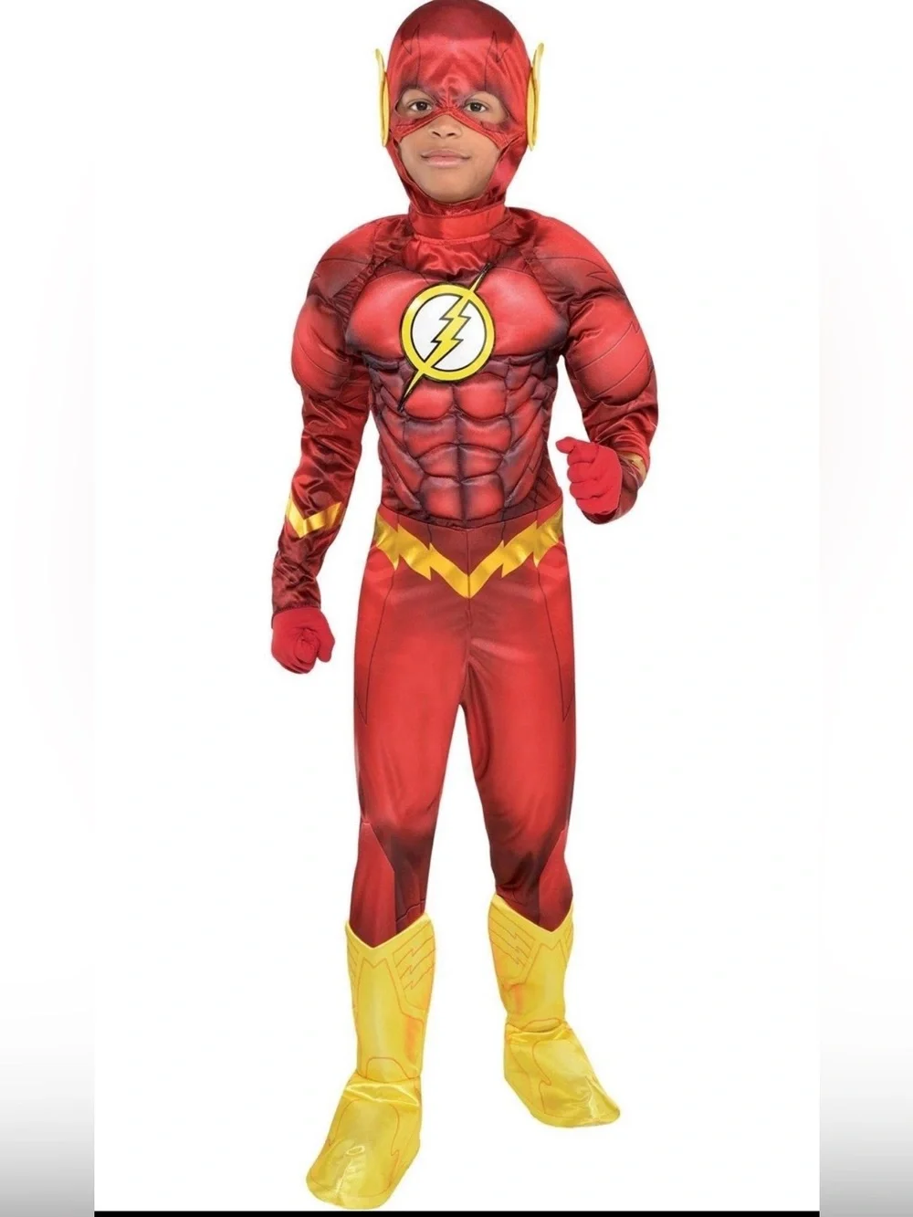 DC The Flash 4 piece costume child medium ( 8-10)
